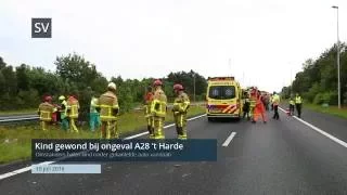 Kind gewond bij ernstig ongeval A28 't Harde - ©StefanVerkerk.nl