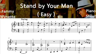 Stand by Your Man  /Easy Piano Sheet Music /Tammy Wynette / by SangHeart Play