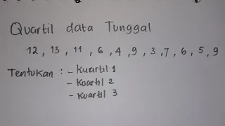 Menentukan KUARTIL Data Tunggal | Matematika SMP SMA