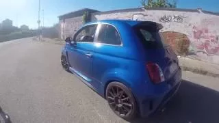 Abarth 695 Biposto 225HP Reaction girlfriend and sound exhaust very funny