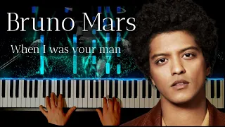 Bruno Mars - When I Was Your Man (Piano version 🎹 /w Lyrics & Strings🎻) | Tutorial