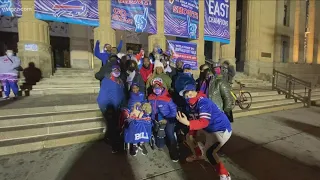 Fans celebrate Bills win in Buffalo