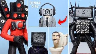 How to make Skibidi Toilet Titan Tv Man vs Titan Speaker Man vs G-man with Clay Monsters Sculptures