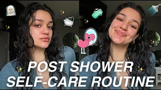 after shower routine! body, skin, and haircare ✨