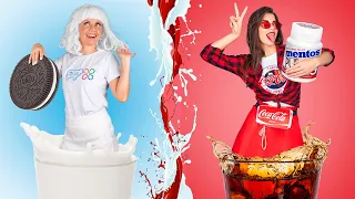Coca Cola Girl vs Milk Girl Challenge!
