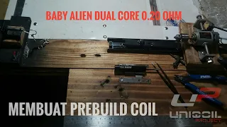 Membuat prebuild coil BABY ALIEN DUAL CORE 0.20ohm dual coil