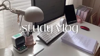 study vlog 🍱 first week of term break, planning study schedules and delicious food