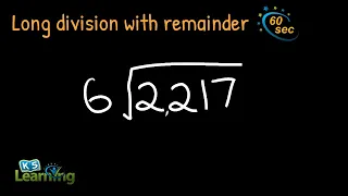 Long Division with Remainder | Example