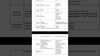 B G 3rd sem datesheet backlog students batch 2016 to 2020