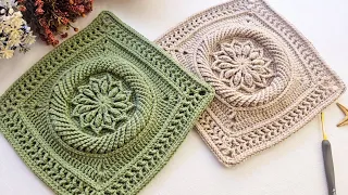 emeğin en güzel hali 🧶👍 ister yatak örtüsü ister krlent ör tığ işi 3D kare motif modeli yapılışı