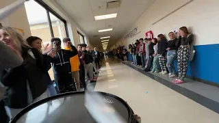 Central Crossing HS Drumline Clap out Snare cam