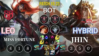 SB Leo Miss Fortune vs APK HyBrid Jhin Bot - KR Patch 10.23