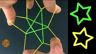 How to make a rubber-band double star with 1 rubber band and 2 rubber bands tricks.