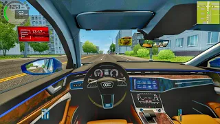 CITY CAR DRIVING - LUXURY AUDI A6 DRIVING GAMEPLAY