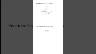 Simplifying Rational Expressions - MathRight Help - Algebra