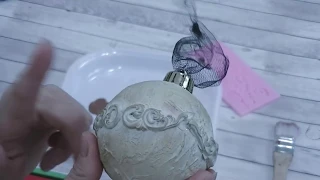 DIY SFERE NATALIZIE SHABBY - Christmas decorations - Bombka tutorial