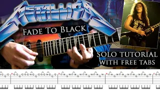 Metallica - Fade To Black outro solo lesson (with tablatures and backing tracks)