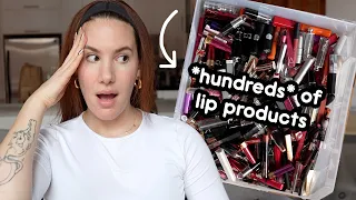 this is the biggest declutter I've *ever* done! (decluttering my lip products...finally)