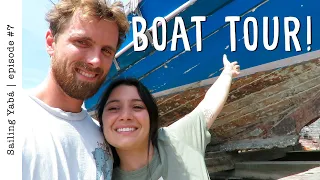 BOAT TOUR of our wrecked Brazilian ship — Sailing Yabá #7