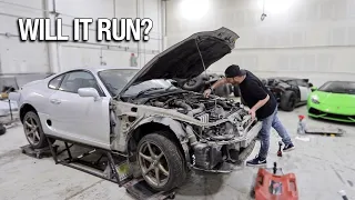 Rebuilding A Crashed Mk4 Toyota Supra - Will It Start?