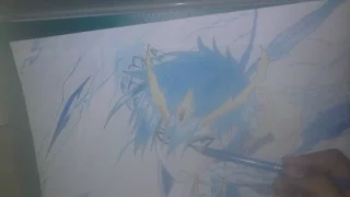 Speed drawing - Sinbad - Djinn equip blue - ( Magi )