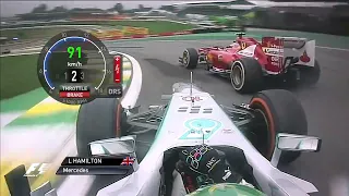 2013 Interlagos GP Race - Hamilton chasing Massa