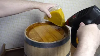 Вощение бочки под виски