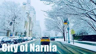 New York City Driving-City of Narnia Heavy Snow 02132024