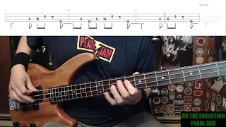 Do The Evolution by Pearl Jam - Bass Cover with Tabs Play-Along