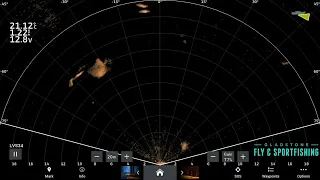 Queenfish attacking a baitball Garmin Livescope LVS34 - Perspective View @GarminRetailTraining