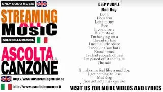 Deep Purple - Mad Dog (Lyrics / Testo)