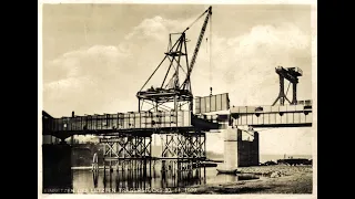 Die alte Tangermünder Elbe-Brücke   Teil1 - Der Aufbau 1931 - 1933