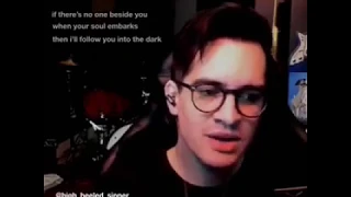 Brendon singing 'I'll Follow You Into The Dark" By Death Cab Cutie