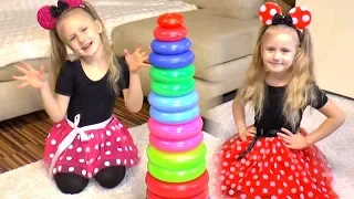 Learn Colors with Stacking Rings | Finger Family Songs for Children #1