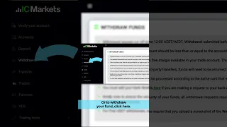 Deposite & Withdrawal Process with IC Markets