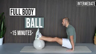 15 Minute Medicine Ball HIIT Workout | FULL BODY Home Workout