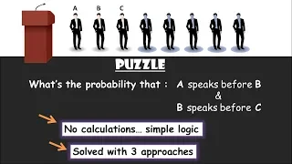 Brilliant Logical Probability Puzzle || A, B, C Speaking with 5 other persons