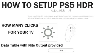 PS5 HDR Calibration - How many Clicks do you need for your TV?