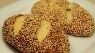 Turkish Pogaca Simit Recipe - Sesame Breads With Feta Cheese