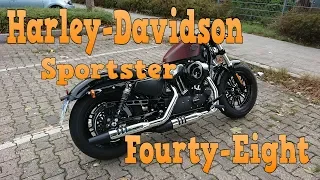 Тест драйв мотоцикла Harley Davidson - Sportster Fourty Eight 2018 (48)