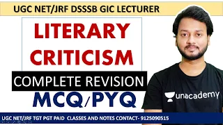 LITERARY CRITICISM IN ENGLISH LITERATURE MCQ