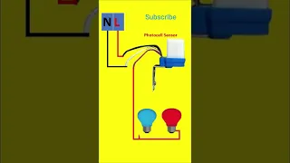 Automatic Day Night Light ON/OFF | photocell Sensors wiring connection diagram #shorts