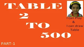 BEST WAY TO LEARN TABLE FROM 2 TO 500 !!