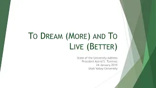 UVU: State of the University - January 24, 2019