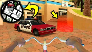 فتحت مهمة سرية | سرقة سيارة الشرطة الحمراء في قراند سان اندرياس | GTA San Secret Red Police Car