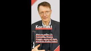 Warum sollte ich freiwillig Maske tragen, wenn ich kein erhöhtes Risiko habe? #KarlText #shorts