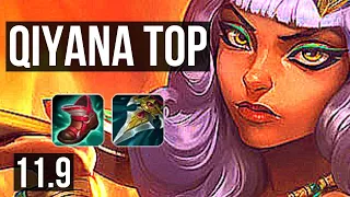 QIYANA vs JAX (TOP) | 72% winrate, 6 solo kills, Rank 14 Qiyana | NA Grandmaster | v11.9