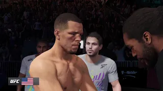 Jorge Masvidal vs Nate Diaz UFC 4 Simulation (Vale Tudo)