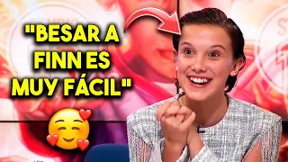 Millie Bobby Brown habla de los besos con Finn Wolfhard (2017)