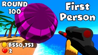 Can I BEAT The *NEW* FINAL BOSS? Bloons First Person Shooter! (Bloons FPS)